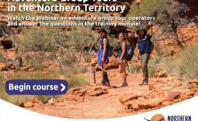 Hikers in the Australian Ootback