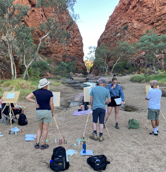 Group of people doing a activity outside