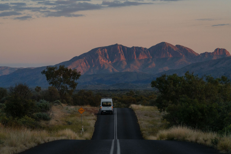 Driving through the West MacDonnell Ranges